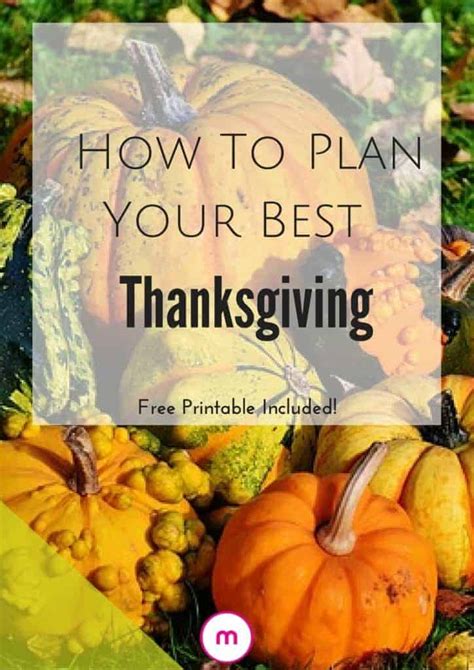 How To Plan Your Best Thanksgiving Yet Organized Marie