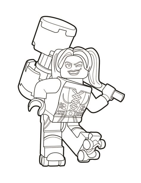 Printable harley quinn dc comics coloring page. Pin oleh Do Dic di coloring 4 kids - coloring