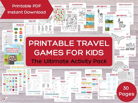 Travel Games Printable For Seniors Printable Travel Games For Kids