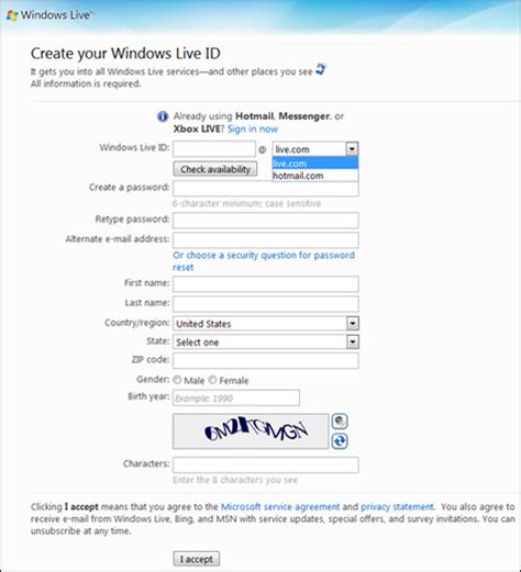 How to create another (second?) Hotmail email address - instructions