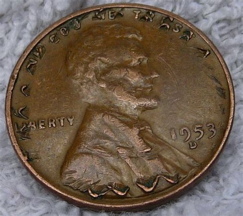 Crazy Penny Error Coin With Multiple Errors Unique 1953 D Lincoln Wheat