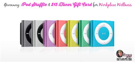 Apple itunes gift card (us) is very simple to use and makes a perfect gift as well. Giveaway: iPod Shuffle and $15 iTunes Gift Card for Workplace Wellness