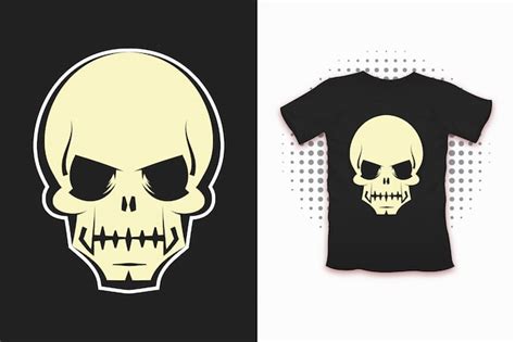 Premium Vector Skull Print For T Shirt Design