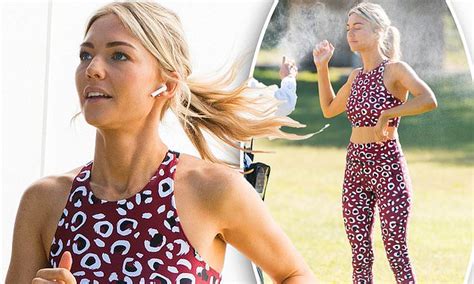 Sam Frost Is Sprayed With Water By Crew As She Films Home And Away Workout Scenes Daily Mail