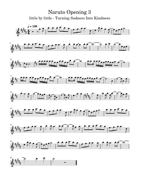 Naruto Opening 3 Sheet Music For Flute Solo Download And Print In