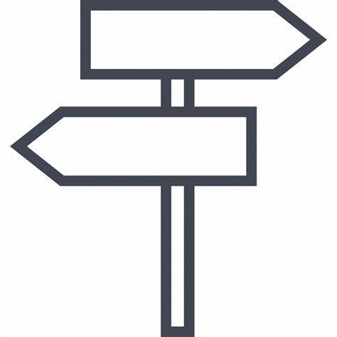 Road Sign Street Two Way Icon Download On Iconfinder