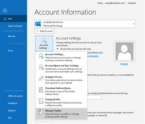 Windows 10 Microsoft Outlook Settings Pagsnow