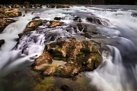 Waterfall Stones Water Moss Stream Hd Wallpaper Peakpx