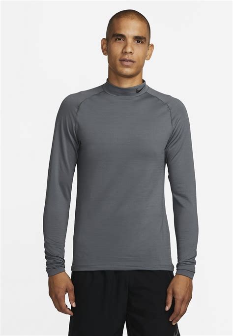 Nike Performance Warm Mock Camiseta De Manga Larga Iron Greyblack