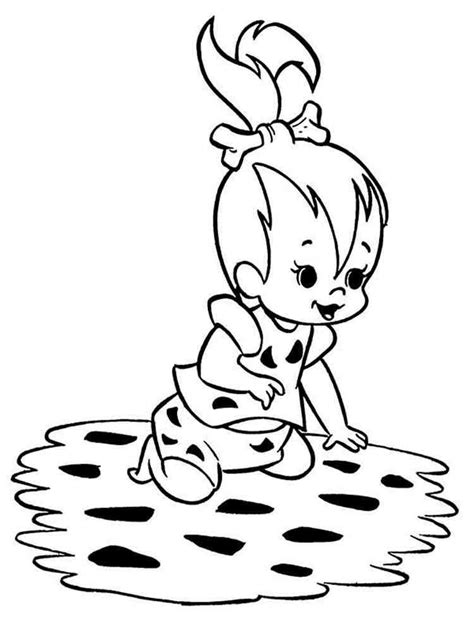 Pebbles And Bam Coloring Pages Sketch Coloring Page