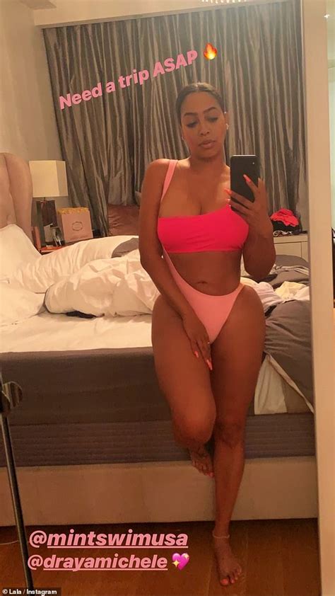 la la anthony shows off her unreal curves in a cutout swimsuit as she shows off without wedding
