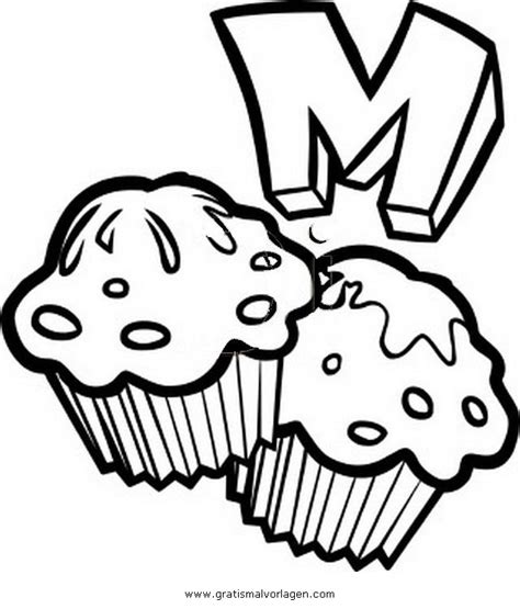 muffin  gratis malvorlage  essen trinken lebensmittel speisen ausmalen