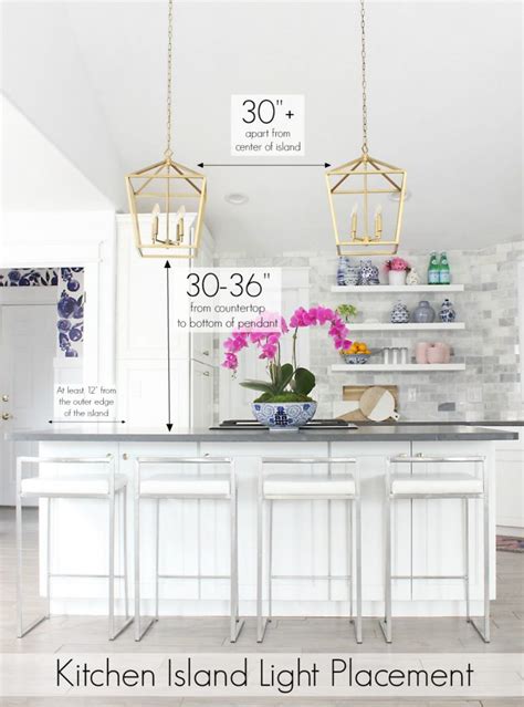 Demystifying kitchen island pendant light size and height. Kitchen Island Lighting Ideas and Height Diagrams for ...