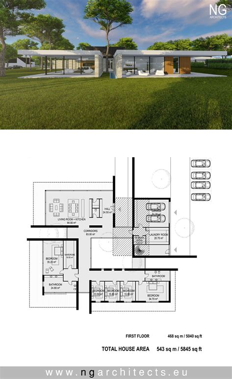 Modern Villa Wings Designed By Ng Architects Ngarchitectseu