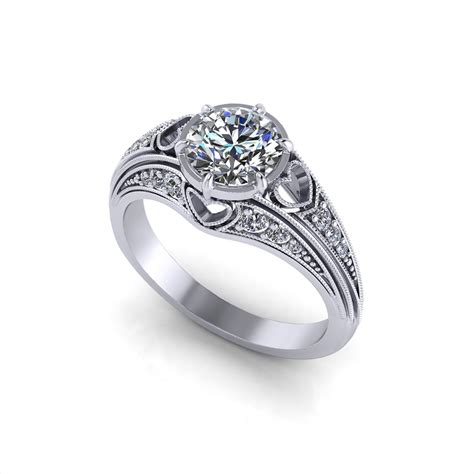 Filigree Heart Engagement Ring Jewelry Designs