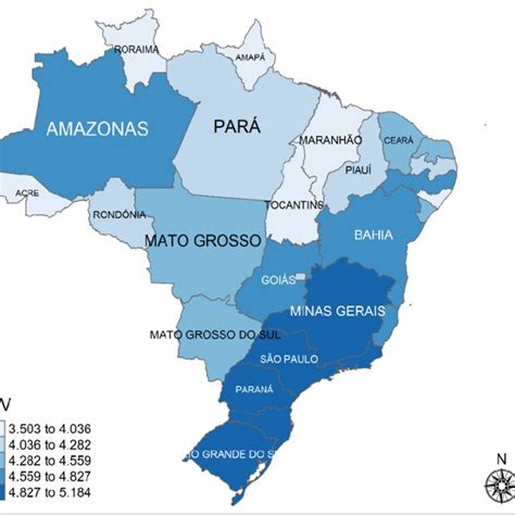 A Map Of The Brazilian Population For All Brazilian States For Download Scientific Diagram