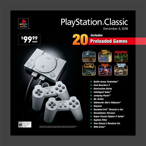 New Sony Playstation Classic Gray Console Senboku