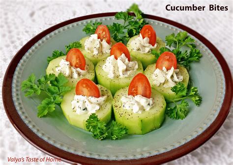 Appetizers can be eaten during cocktail hour or can serve as the only meal at a casual party or small gathering. Cucumber Bites Appetizers « Valya's Taste of Home