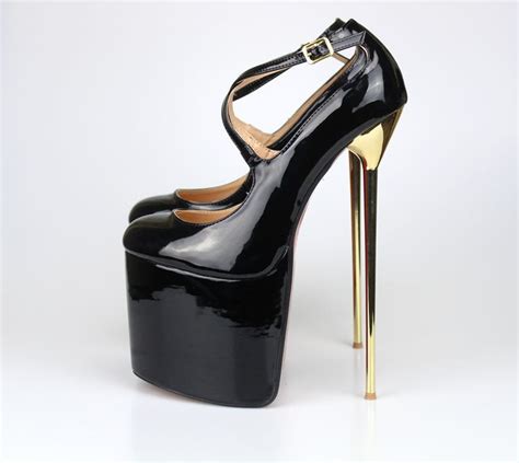 Extreme High Heel Cm Platform Court Shoes Metal Stiletto Pump Uk Eu Ebay