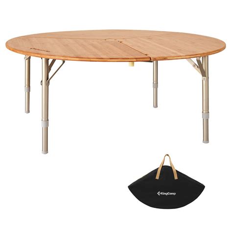 Buy Kingcamp Bamboo Round Folding Table Camping Table For Teepee Bell