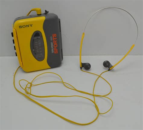 Sony Yellow Walkman Sports Portable Cassette Player And Radio Avls W