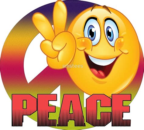Peace Emoji World Peace By Smstees Redbubble
