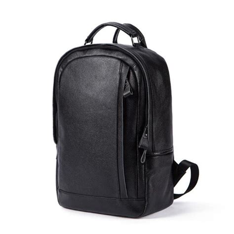 Black Leather Laptop Backpacks Iucn Water
