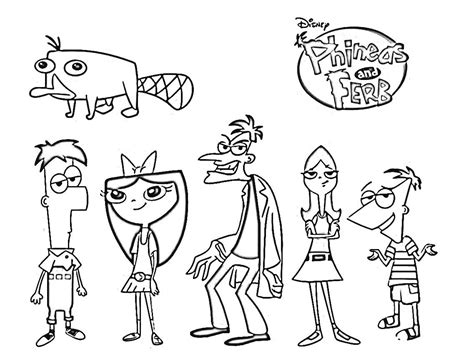 Phineas and Ferb (Disney) coloring pages for children - Phineas And