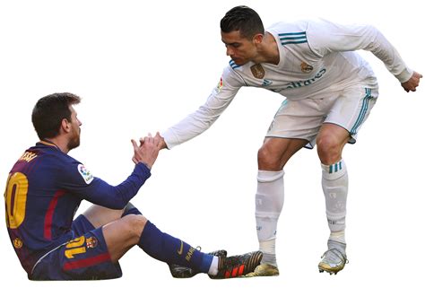 Lionel Messi Vs Cristiano Ronaldo Football Render 32534 Footyrenders