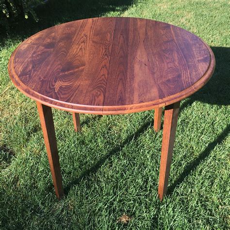 Calhoun dining table in teak. Custom Made Round Extending Hickory Dining Table. by Rocky ...