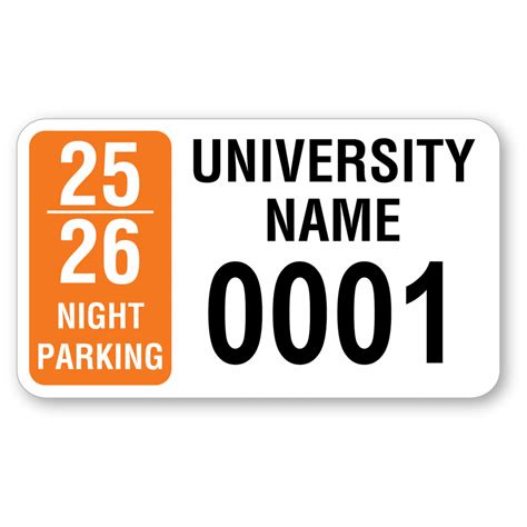 Parking Permit Decals