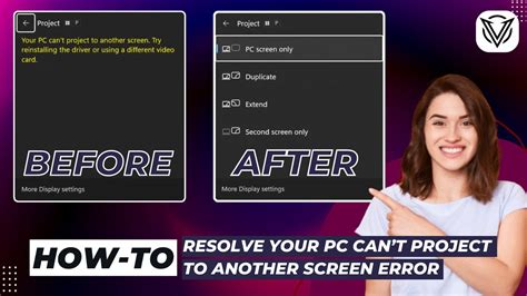 How To Resolve Your Pc Cant Project To Another Screen Error Youtube