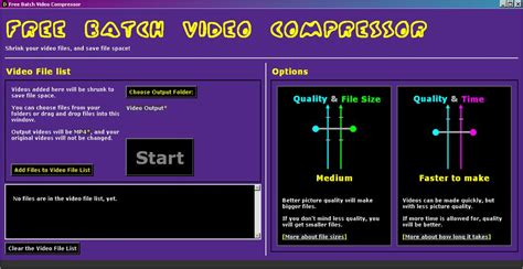 Your files are compressed on our powerful servers, so the compression is faster than on most home computers to best suit your needs. Download Free Batch Video Compressor v1.0 (freeware ...