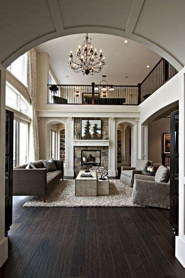 Dark brown wood floor living room. Dark wood floors, open plan | Dream house, Home, House