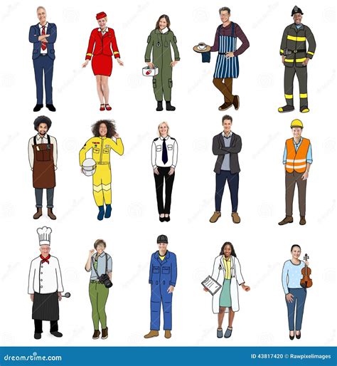 Group Of Multiethnic People With Different Jobs Stock Photo Image Of