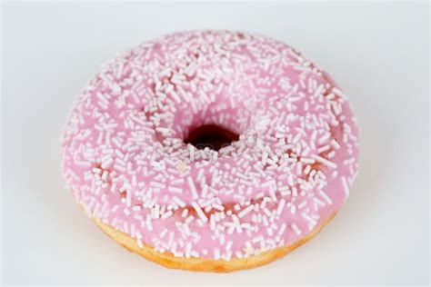 Pink Donut With Sprinkles Stock Photo Image Of Sprinkles 89956410