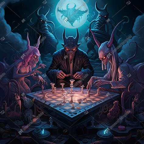 Masterful Composition Demons Vs Aliens - A Nightcore Style Art Print