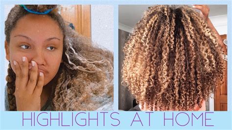 Highlighting Naturally Curly Hair At Home Youtube