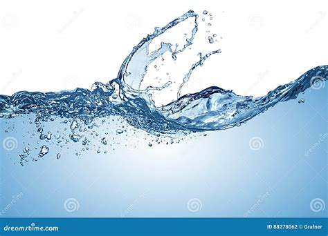 Blue Pure Water Wave Splash Stock Photo Image Of Freshness Flowing