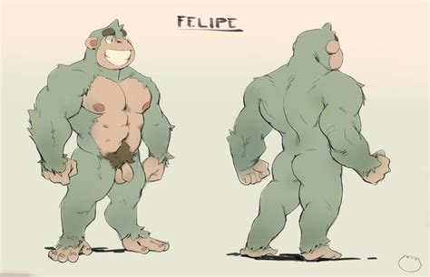 Rule 34 Ape Ass Balls Gorilla Male Male Only Mammal Muscular Nyuudles Penis Primate Smile