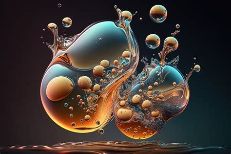 Colorful Fluid Bubbles Abstract Background Isomorphic Blobs And