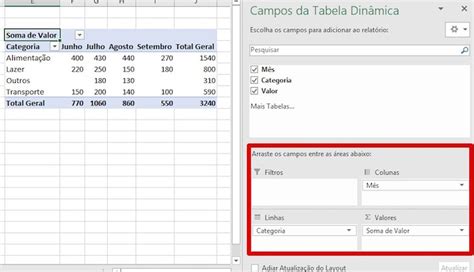 Como fazer tabela dinâmica no Excel Produtividade TechTudo