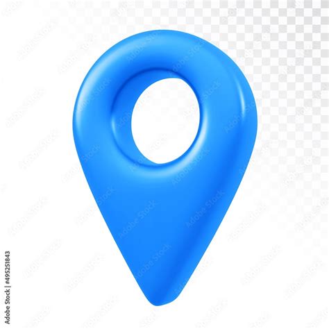 Point Of Location 3d Icon Pointer Of Map Isolated On Transparent