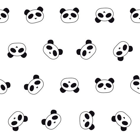 Premium Vector Seamless Cute Pattern With Pandas Vector