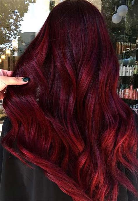 25 Burgundy Hair Color Ideas In 2019 Wine Hair Deep Red Hair Hair