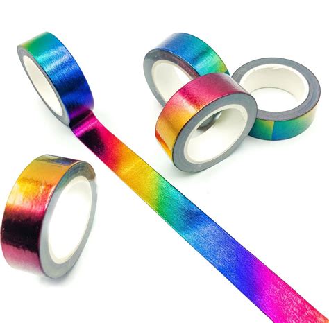 Beautiful Metallic Rainbow Ombré Foiled Washi From Uk Store Rainbow