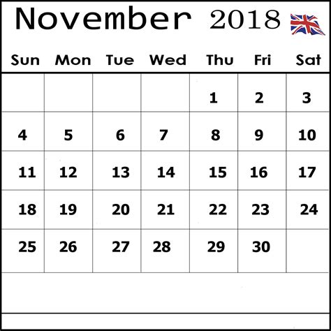 November 2018 Calendar Uk National Holidays Calendar Uk Holidays