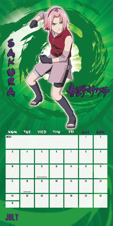 2023 Naruto Shippuden Square Wall Calendar