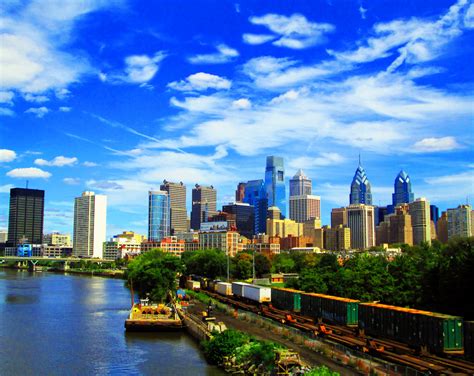 Philly Skyline View From South Street Bridge Loves