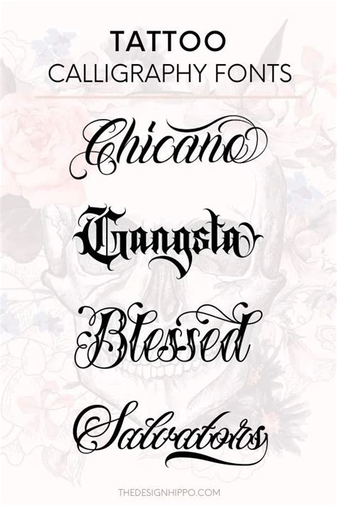 Bold Cursive Tattoo Fonts